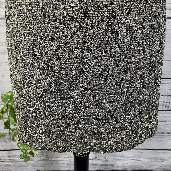 INC International Concepts Skirt 8 Silver Black Tweed Wool Wrap Cocktail Slim - Picture 5 of 11
